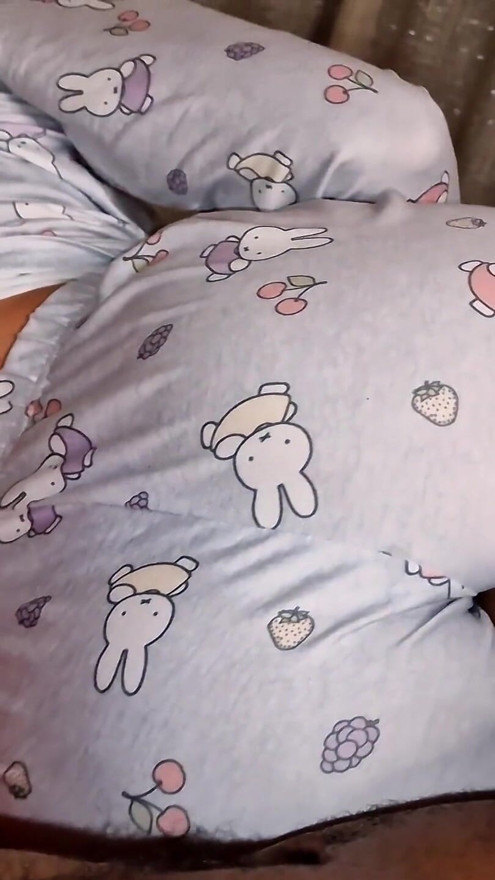 My Latina stepsister lies on my bed and I can't help but get my cock hard rubbing her big ass | Clip 1