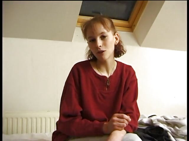 Casting brunette teen with small tits teasing solo