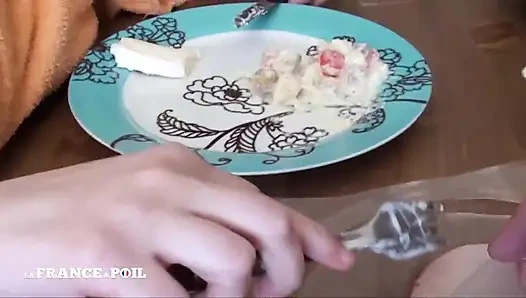 Hungry BBW Brunette Hard Sodomized and Jizzed for Her Sextape in POV