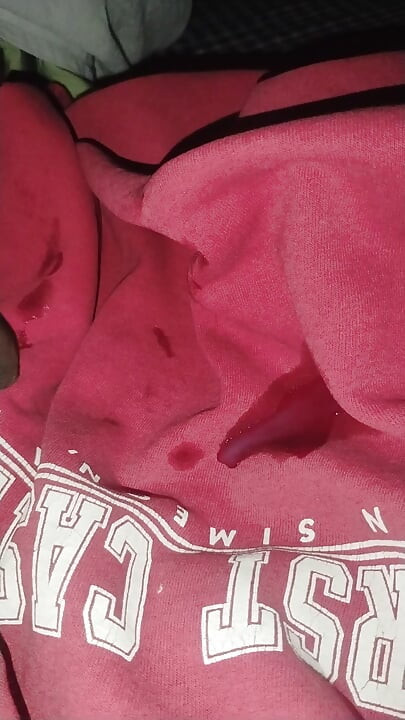 Cum on my own shirt