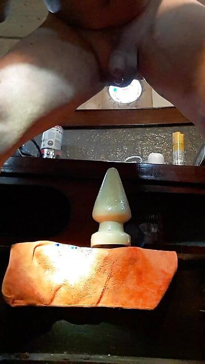 fucking my big blue plug
