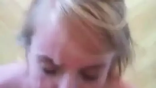 Best cumshot on blonde gf HUGE