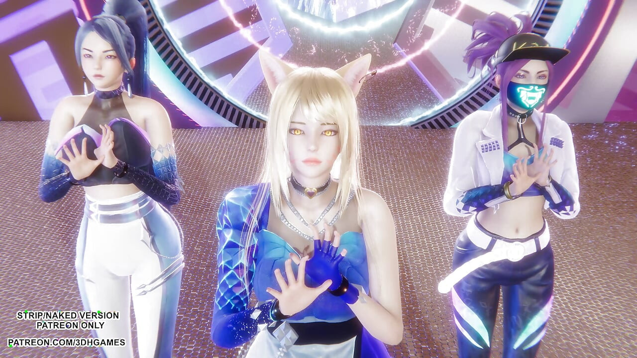 MMD KPop lovci na demone - HUNTRX - Golden Ahri Akali Kaisa Seksi Kpop plesna liga legendi hentai bez cenzure 4K 60FPS