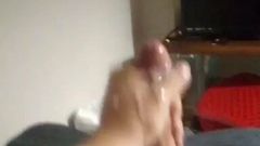 HUGE CUMSHOT from jerking off while watching porn