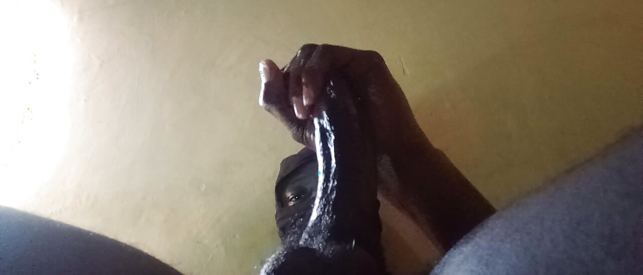 Stroking My Big Black Cock