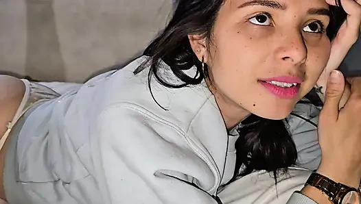 My sister-in-law gets fucked while we're alone in the room