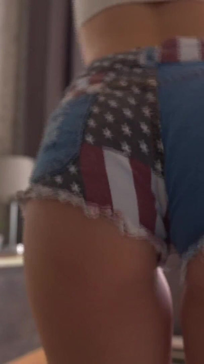 Stepsister Perfect Ass Short Shorts Try On Haul! Teasing Big Ass | Clip 1