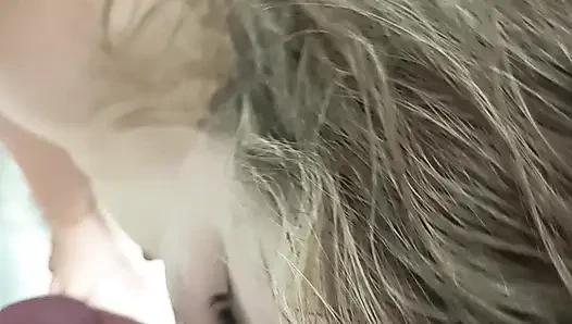 Hot blonde gets hot in the shower