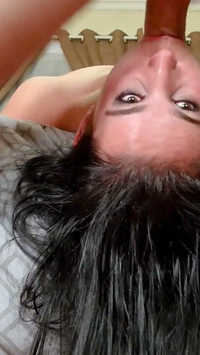 Hardcore sloppy deepthroat face fucking. Running gag | Clip 1