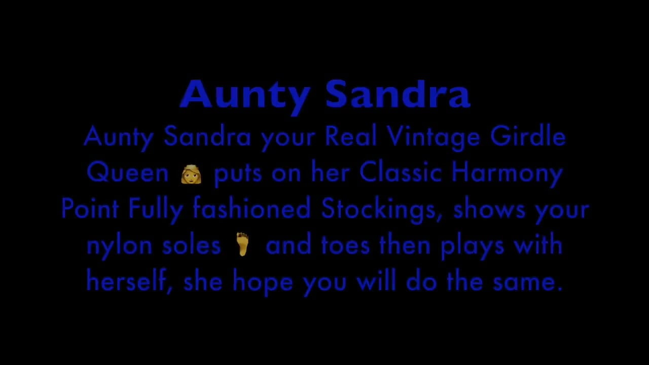 Aunty Sandra Putting Her Classic Stockings on 459