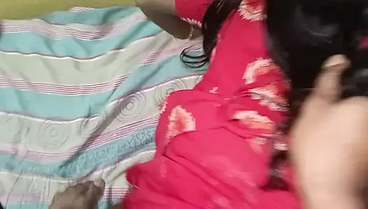 Desi Wife in Red Dress Gets Oiled Ass & Hard Doggy Fuck - Homemade