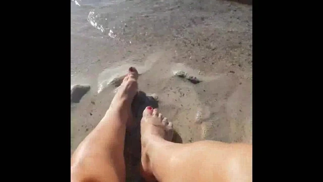 Feet by the sea