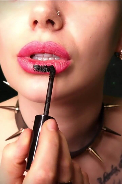 You're so fortunate that I let you worship and wank all over my glossy black lips!