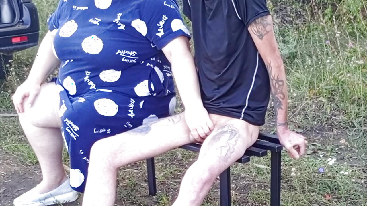 a neighbor in a public park jerks off my dick on a bench