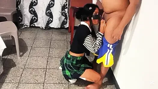 Schoolgirl goes partying with teacher after school