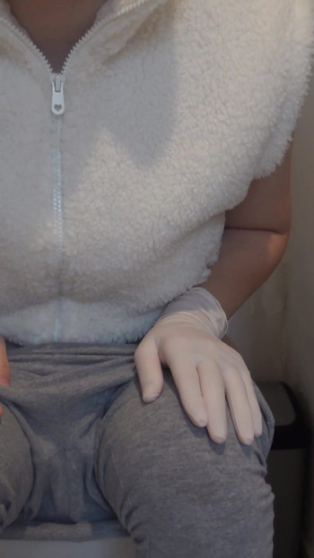 My Pregnant Indian Stepsister Is in White Medical Gloves in the Toilet and She Farts in the Toilet Then Shows Her