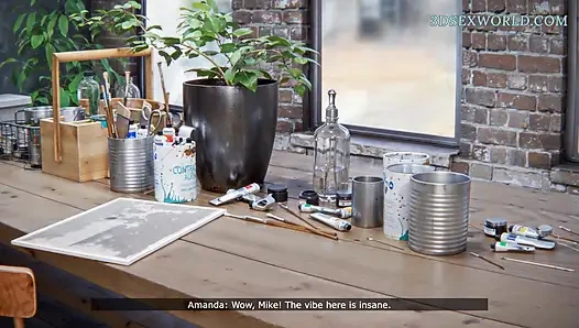 Versaute ehefrau betrügt ihren ehemann mit BBC-lehrer (realistisches 3D sexspiel)