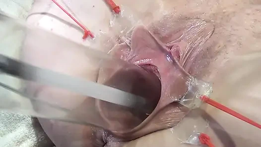 10 Weit Gespreizte Muschi Nahaufnahme Fickt Mit Lampe 1000 Watt