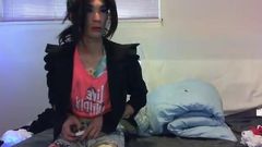 very cute ameture Asian cross dresser