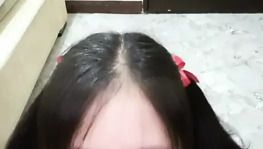 Cute Stepsister POV DEEPTHROAT SWALLOW