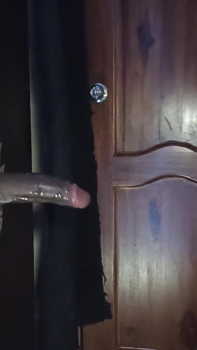 Black cock in Glory hole gets me stuck | Clip 1