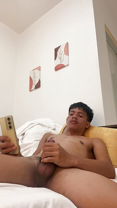 Filipino Twink Gets Hard, Jerking off to Explosive Cumshot