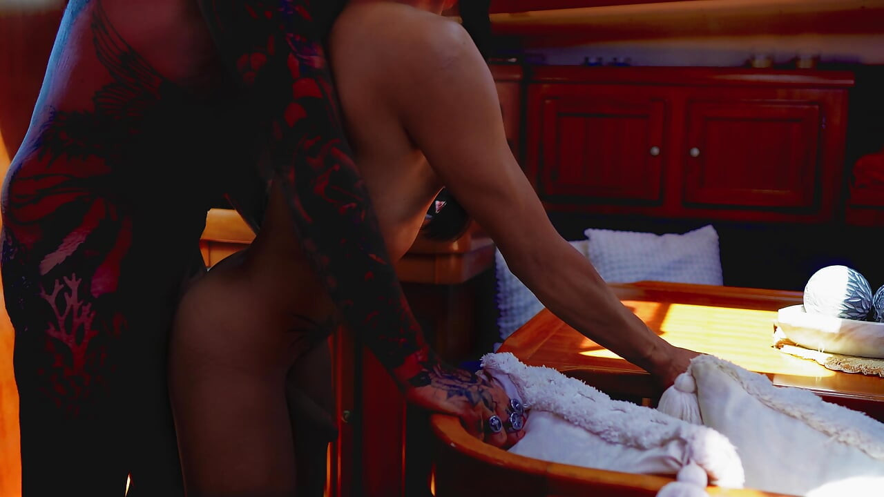 TransAlpha with big cock and tattooed with big huge dick