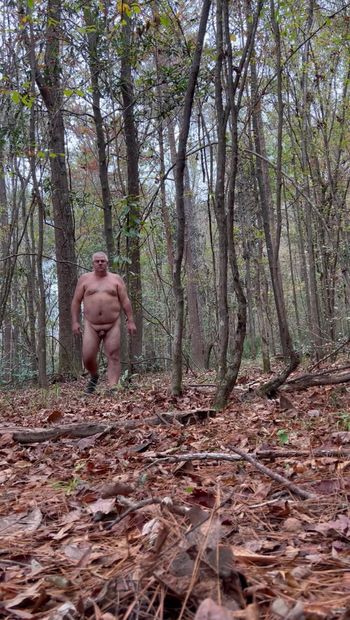 Me nude in the woods!