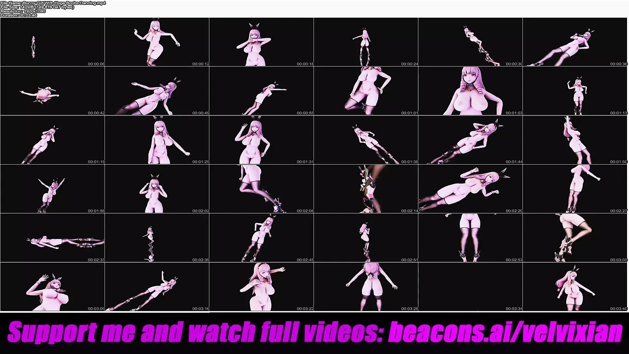 Bunny Girl With Huge Boobs Dancing (3D HENTAI)