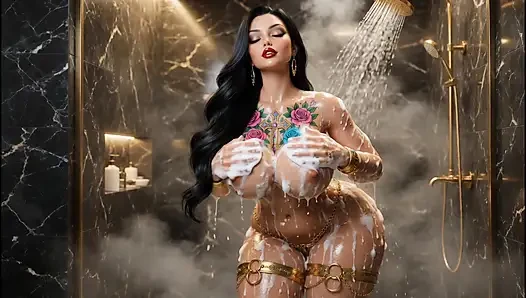 BBW Mature Wife House Cleaning Tease Vacuum Show 3D silicone sex doll   CGI 8K