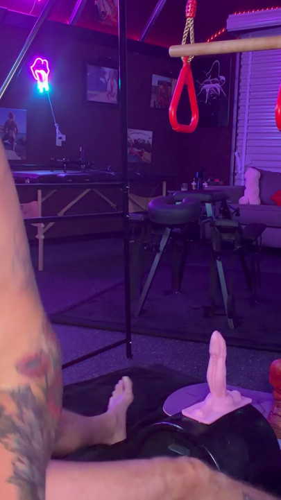 Hot Blonde Rides her Motorbunnywhile Her Mna Watches | Clip 3