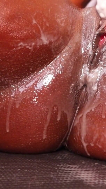 Black XXX Creamy Ebony Asshole and Pussy Solo Masturbation | Clip 2