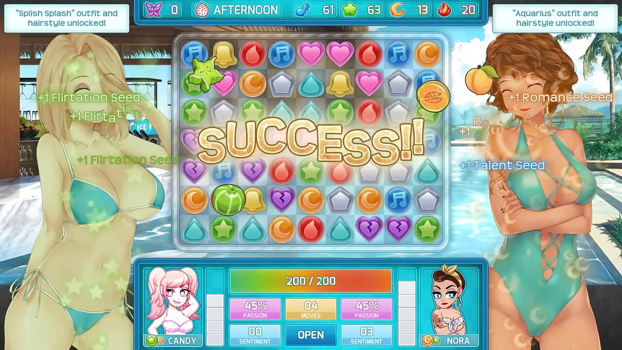 Huniepop 2 - Διπλό ραντεβού - Μέρος 3 Σέξι κορίτσι με μπικίνι Νέο από Loveskysan
