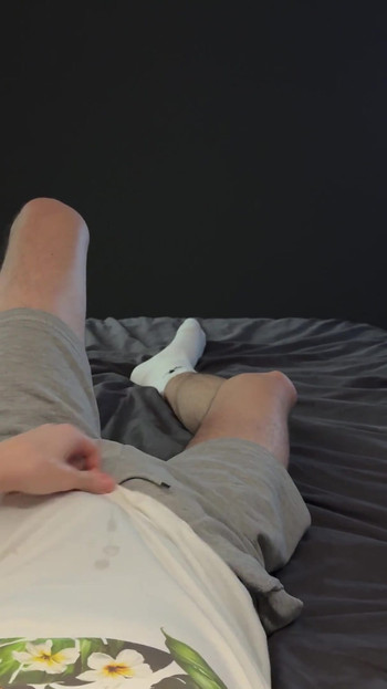 Jaw-dropping moment from "POV jerk off while my roommate works"