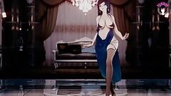 Ateşli elbiseli seksi dans (3 boyutlu hentai)