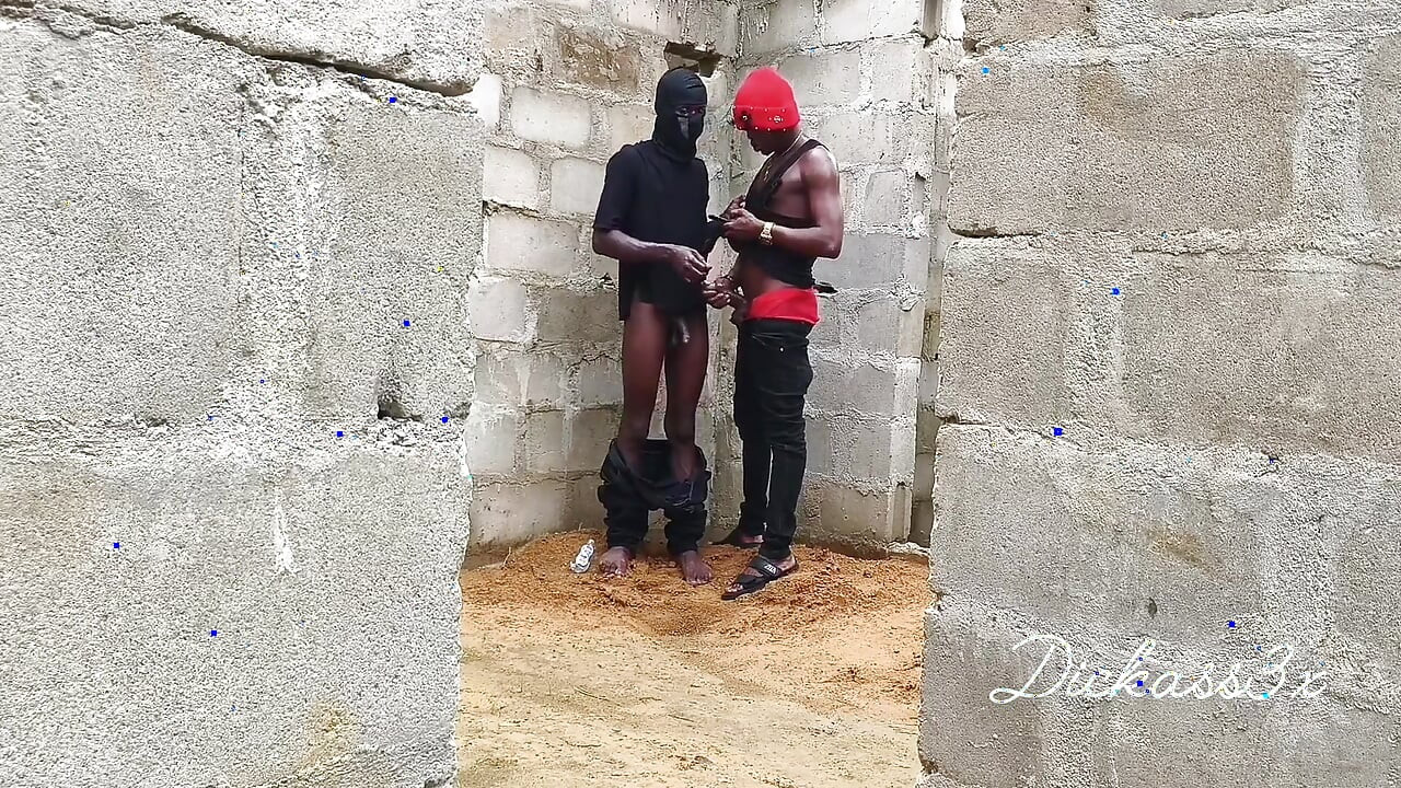 Ebony Slime Waist Got Smashed on the Wall of an Uncompleted Building Doggy