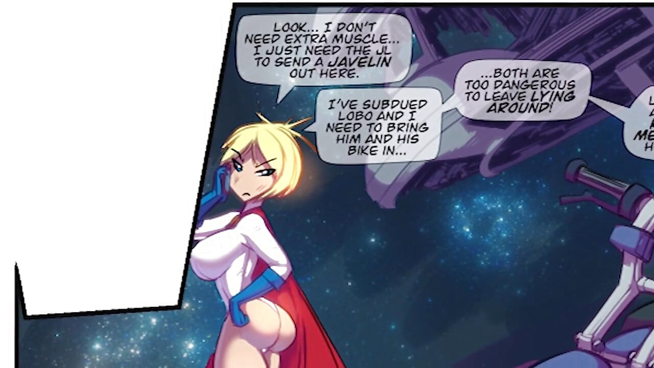Power Girl x lobo - cewek super semok lagi asying besar