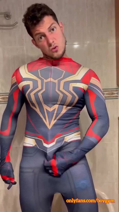 My Cock Has A Surprise In Spiderman Outfit