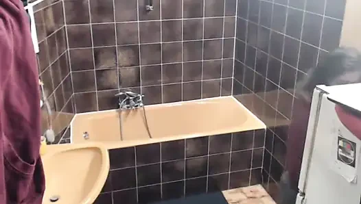 Dusche live gefilmt
