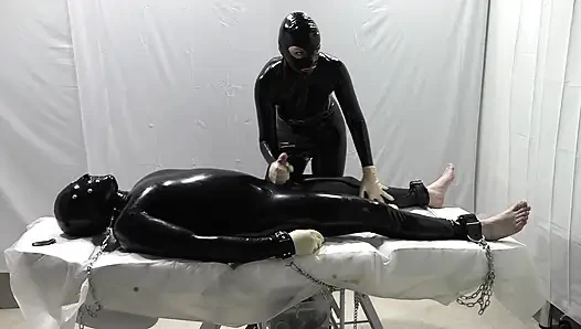 Mrs. Dominatrix and her experiments on a slave.