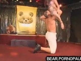 Male strippers get blowjobs at party