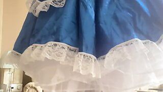 Sissy-Zimmermädchen blaues Kleid