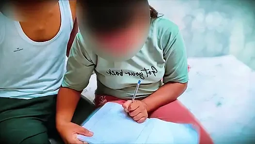 village girl gose to tution but is punished by the teacher for not completing her homework, and Fuck her tight pussy by teacher,