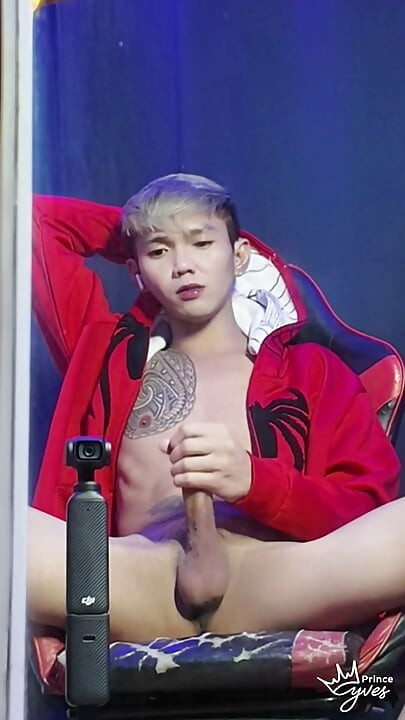 Inked Boy in a Spidey Hodi Masturbating