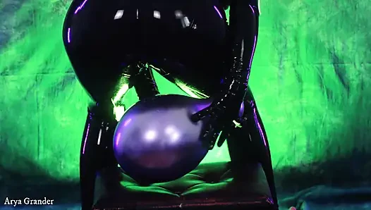 Air balloon fetish video rubber POV