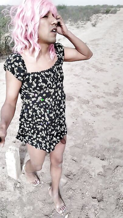 Sheer heels cute feet and mini dress this slut strips naked in public very hot