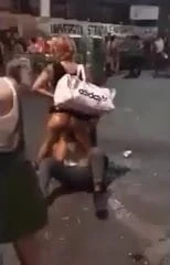 Guy finger a woman in public