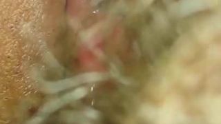 licking my wife's pussy and footjob with a blanket