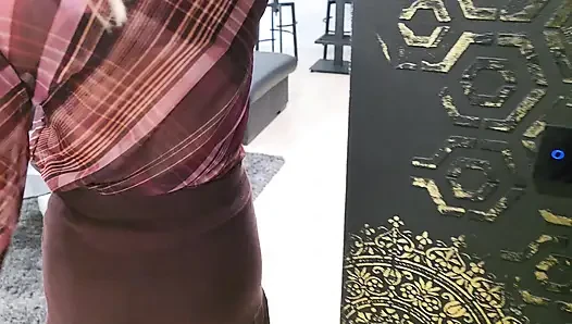 I try to massage my wife when she came from work, but I got horny