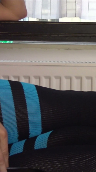 Jane in over knee socks looks amazing, brunette beauty | Clip 1
